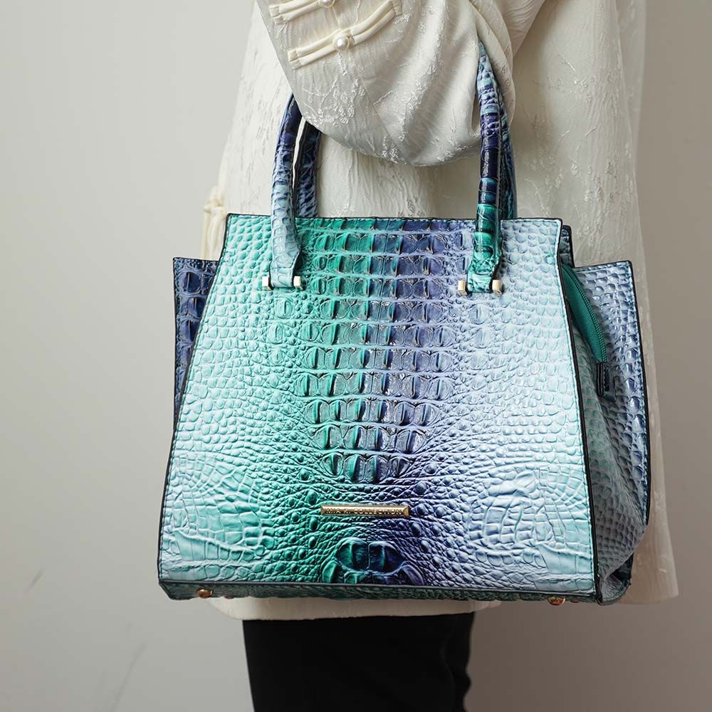MKF Collectin Miriam Croc-Embossed Tote Bag Elegant Vegan Leather Structured by Mia K.
