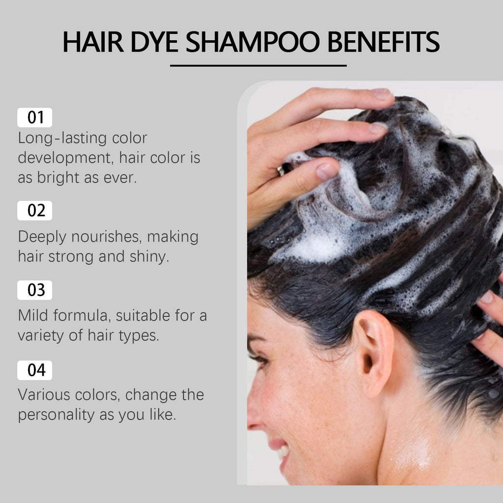 isex hair color shampoo, temporary dye shampoo available in brown and purple shades. This hair care product allows easy at-home hair coloring, providing long-lasting color that covers white hair with