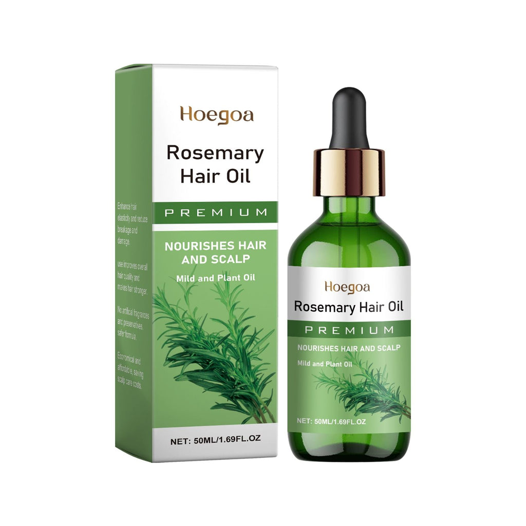 Natural Rosemary Infused Hair Care Oil, Nourishing Scalp & Dry Damaged Hair Treatment Oil, Anti-Frizz Smoothing Hair Serum for Split Ends, Adds Gloss Softness for All Hair Types 50ML