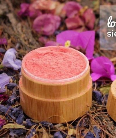 BeNat All-Natural Blush Loose Powder | Reusable Bamboo Container with Refills | Vegan & Lightweight Face Makeup