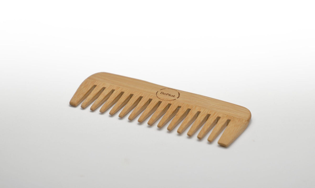 Handcrafted Bamboo Comb - All Natural Wooden Hair & Beard Detangler Styling Accessory for Men and Women, Promotes Healthy Hair Growth & Scalp Health, Eco-Friendly, Biodegradable & Zero-Waste Gift