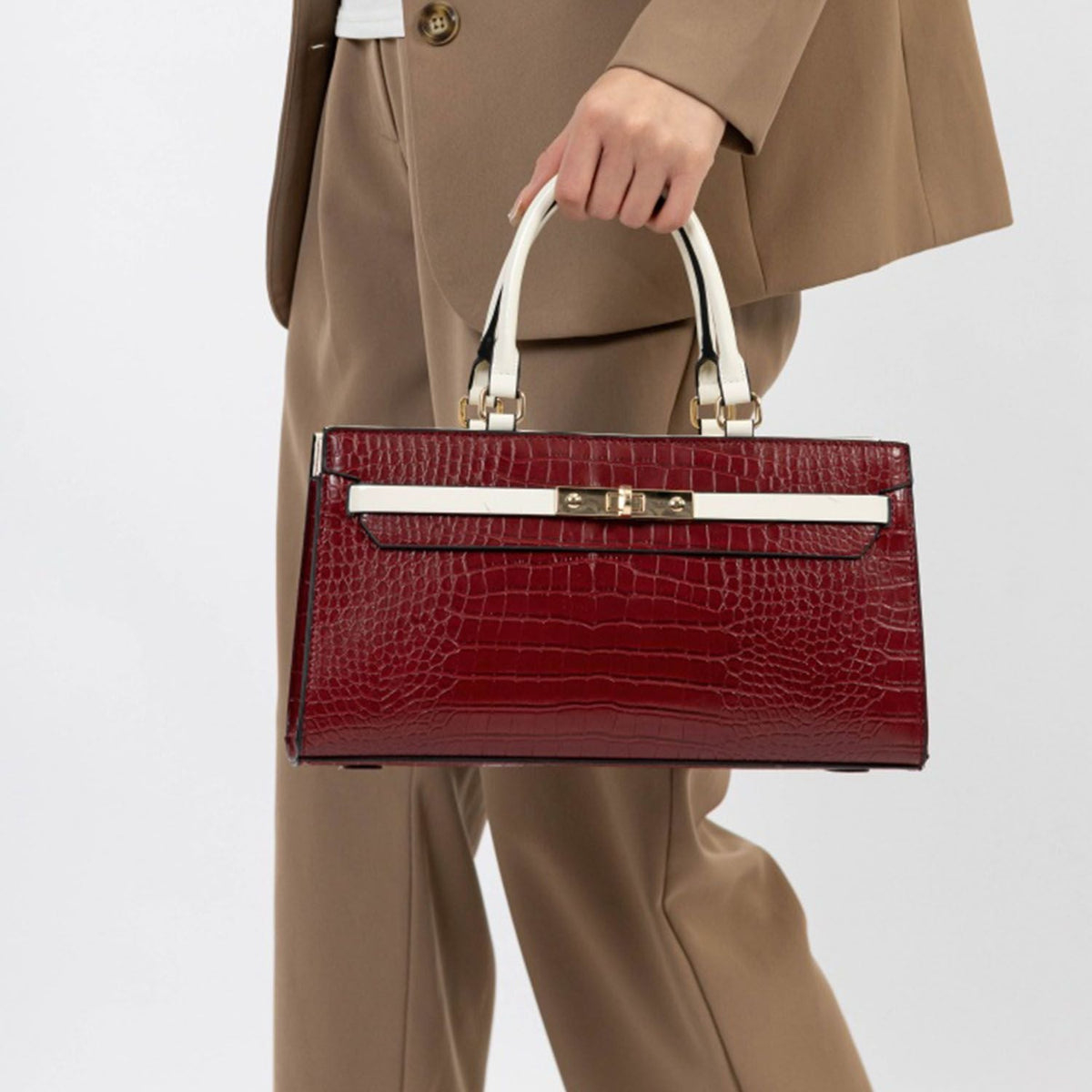 MKF Collection Colby Satchel Bag Stylish Vegan Leather Elegant Purse by Mia K