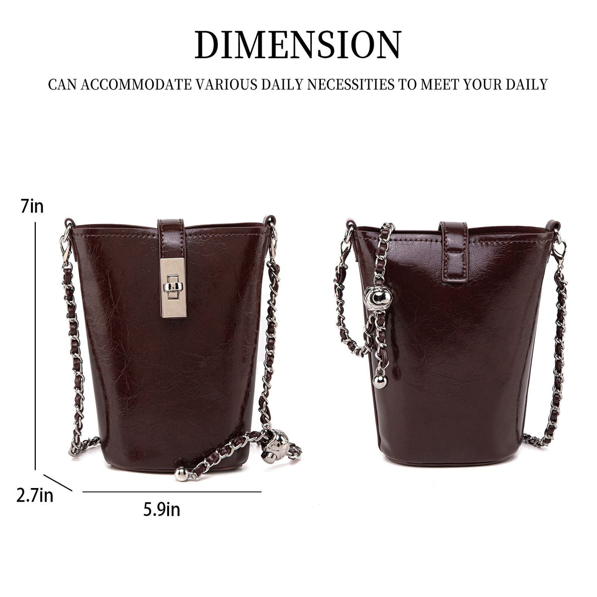 MKF Collection Evelina Mini Bucket Shoulder Bag by Mia K
