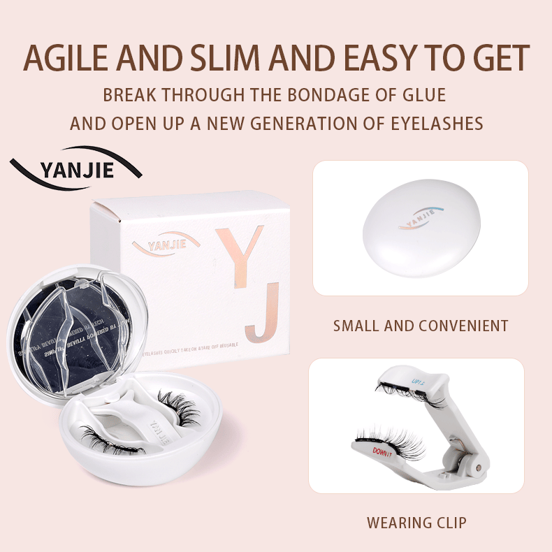 No Glue Soft Magnetic Clip On Eyelashes, Cat Claw Invisible Clear Band Reusable Lashes Natural Eye Enlargement Makeup