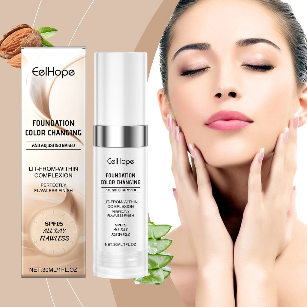 Eelhope Warm Change Concealer Foundation Naturally Moisturizes Face With A Light And Long-Lasting Moisturizing Foundation