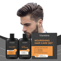 Men Curly Coily Hair Shampoo & Conditioner Set, Frizz Tamer Ultra Nourishing Hair Care Kit with Macadamia Shea Butter Coconut Oil, Deep Moisturizing Strengthen Dry Frizzy Wavy Hair, 237ml*2 Citrus Sce
