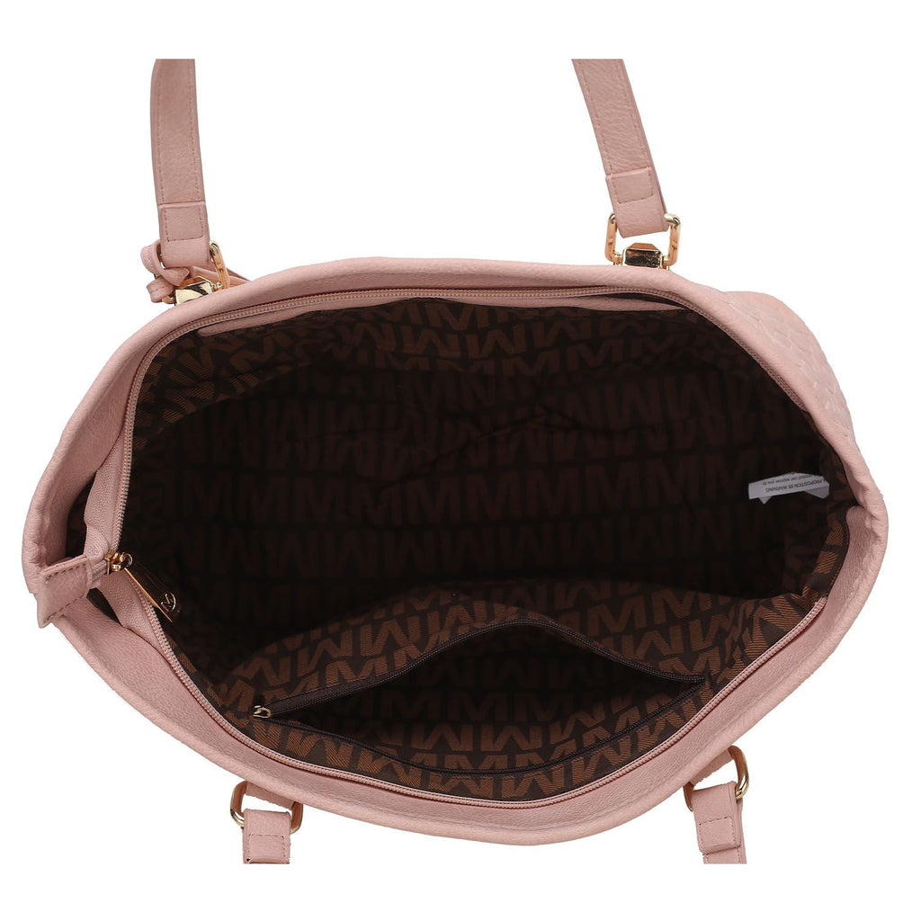 MKF Collection Arya Signature Women Tote Bag, Mini Tote Bag, Pouch and Wristlet Wallet by Mia K