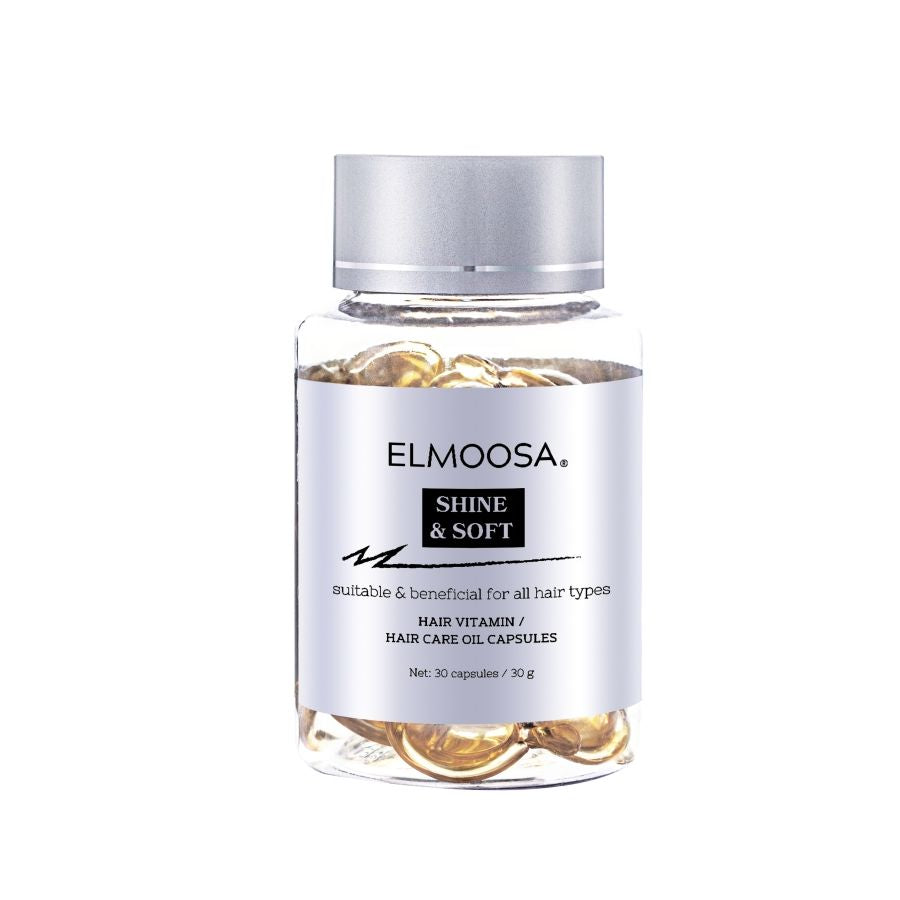 ELMOOSA Shine & Soft Hair Care Oil Capsules,Hair Vitamins Completes Daily Haircare /Enriched With Camellia Oil And A Variety Of Essential Oils