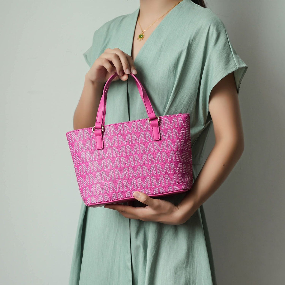 MKF Collection Havenly Signature Vegan Leather Women Tote Bag, Mini Tote Bag, Pouch and Wallet by Mia K