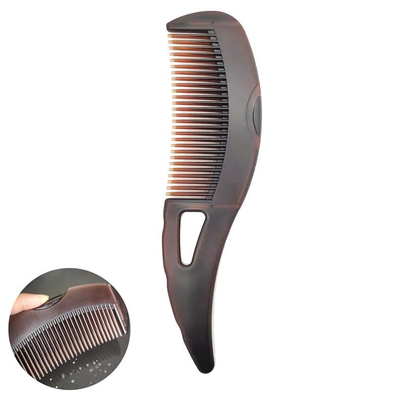 Self Cleaning Healthy Scalp Comb & Detangling Hair Brush | Ergonomic Silicone Scalp Massager & Dandruff Flake Remover for Blood Circulation, Hair Growth & Daily Care for All Hair Types