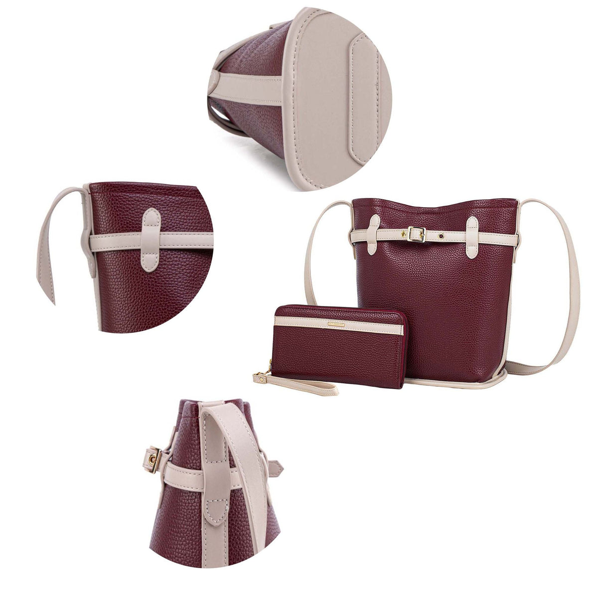 MKF Collection Odette 2-Piece Bucket Bag & Wallet by Mia K