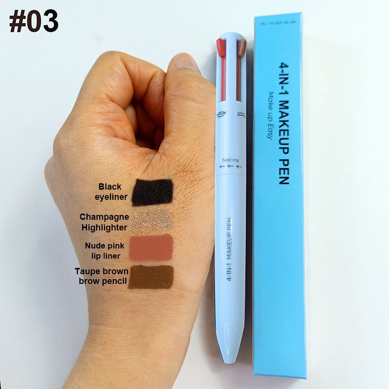 4 Color Lip Liner Highlighter Eyeliner And Eyebrow Pencil 4in1 makeup pen