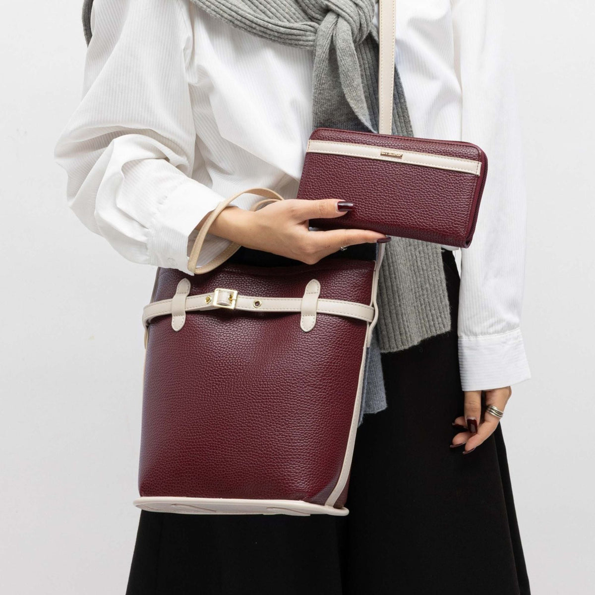 MKF Collection Odette 2-Piece Bucket Bag & Wallet by Mia K