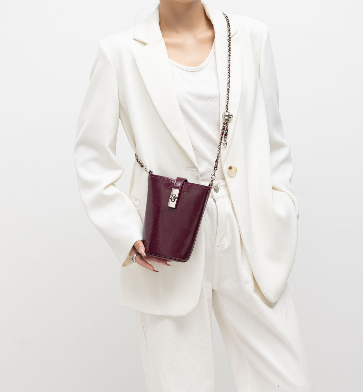 MKF Collection Evelina Mini Bucket Shoulder Bag by Mia K