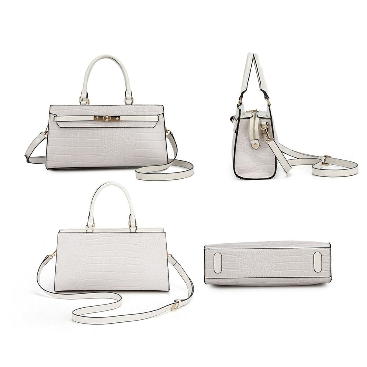 MKF Collection Colby Satchel Bag Stylish Vegan Leather Elegant Purse by Mia K