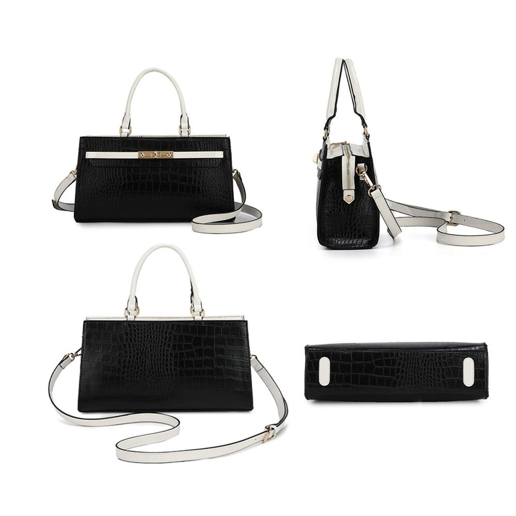 MKF Collection Colby Satchel Bag Stylish Vegan Leather Elegant Purse by Mia K