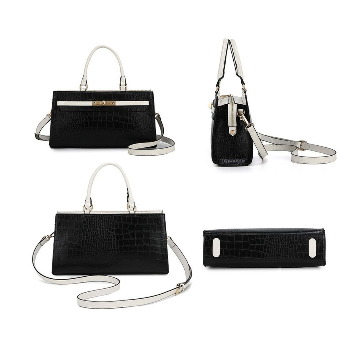MKF Collection Colby Satchel Bag Stylish Vegan Leather Elegant Purse by Mia K