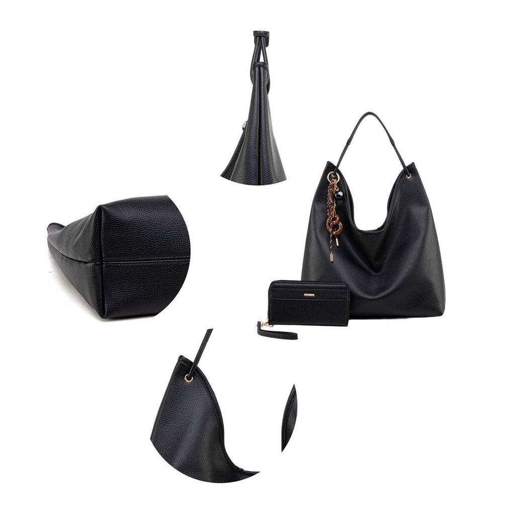 MKF Collection Eloa Hobo Bag with Wallet- 2-piece set by Mia K