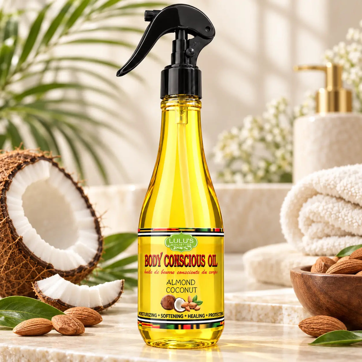 Almond Coconut Body Oil – Lightweight Moisturizing Oil