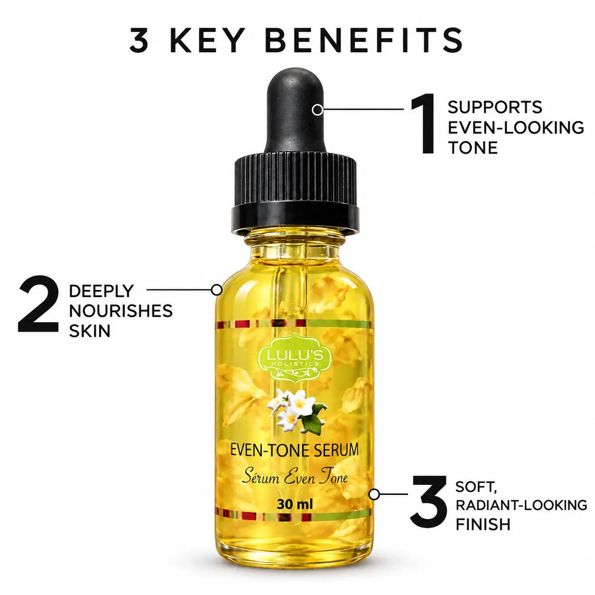 Lulu's Holistics Even-Tone Argan & Jasmin Nighttime Face Serum (30ml)