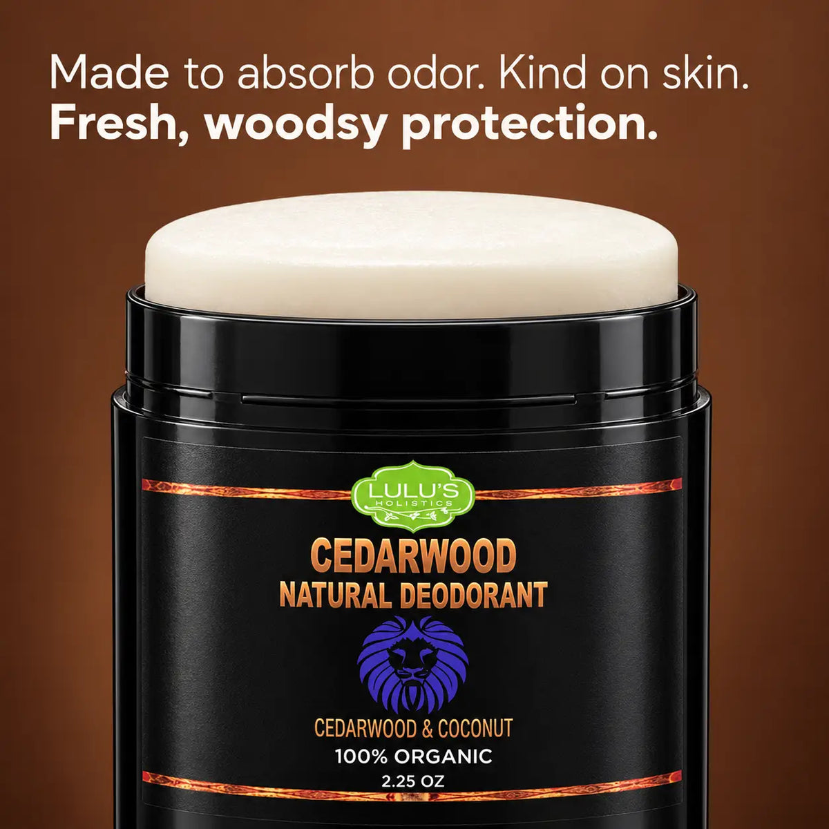 Lulu's Holistics Cedarwood & Coconut Aluminum-Free Deodorant (2.25oz)
