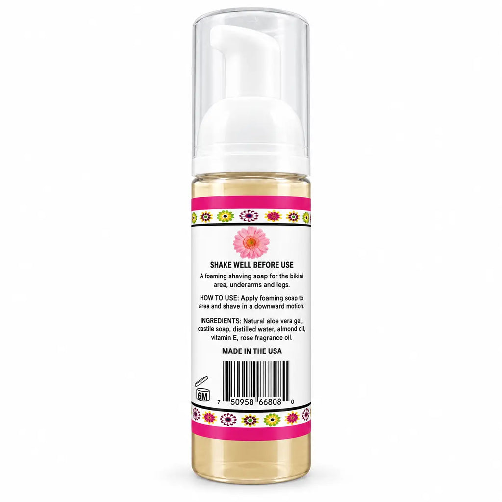 Lulu's Holistics Rose & Aloe Comfort-Glide Bikini Line Shaving Foam (2oz)