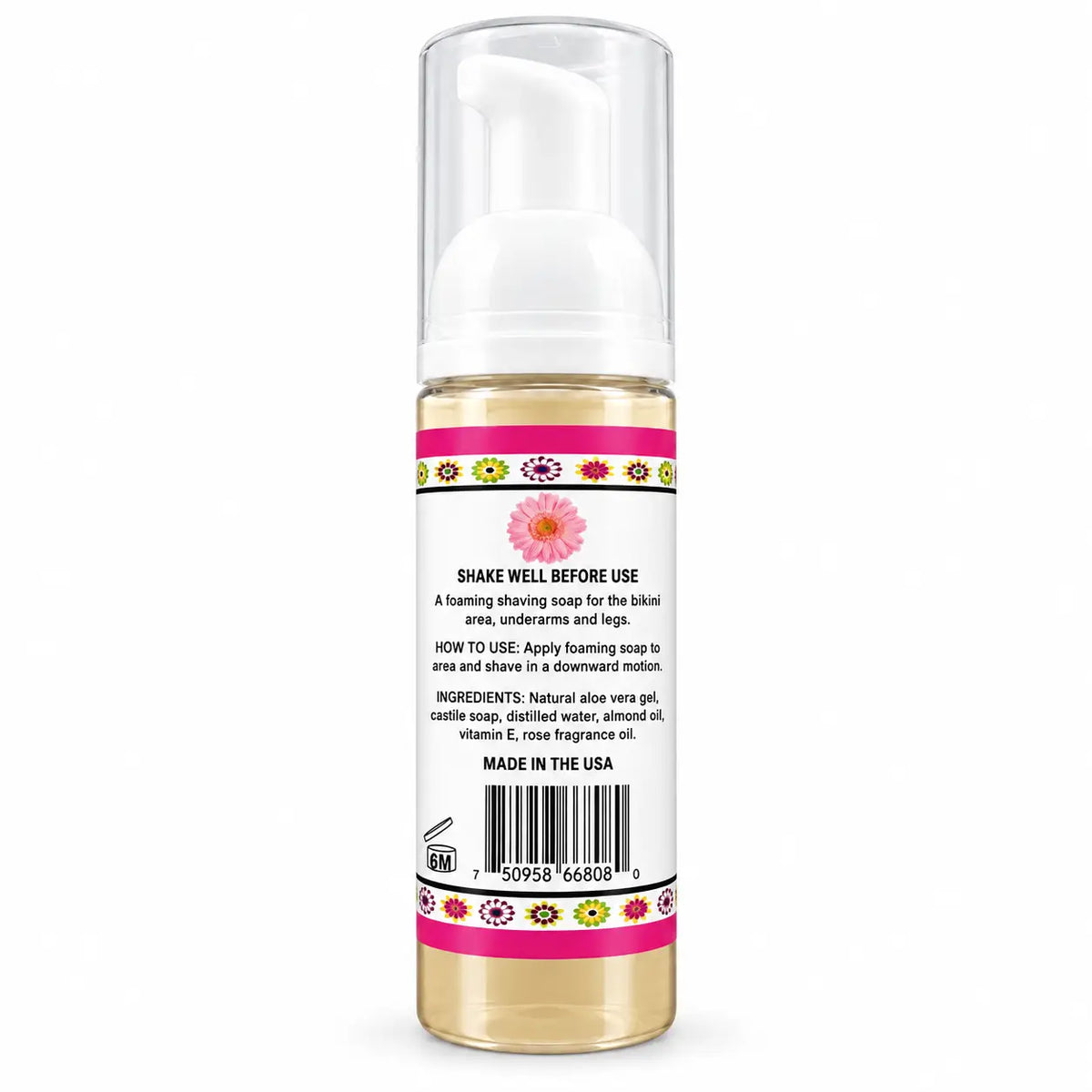 Lulu's Holistics Rose & Aloe Comfort-Glide Bikini Line Shaving Foam (2oz)