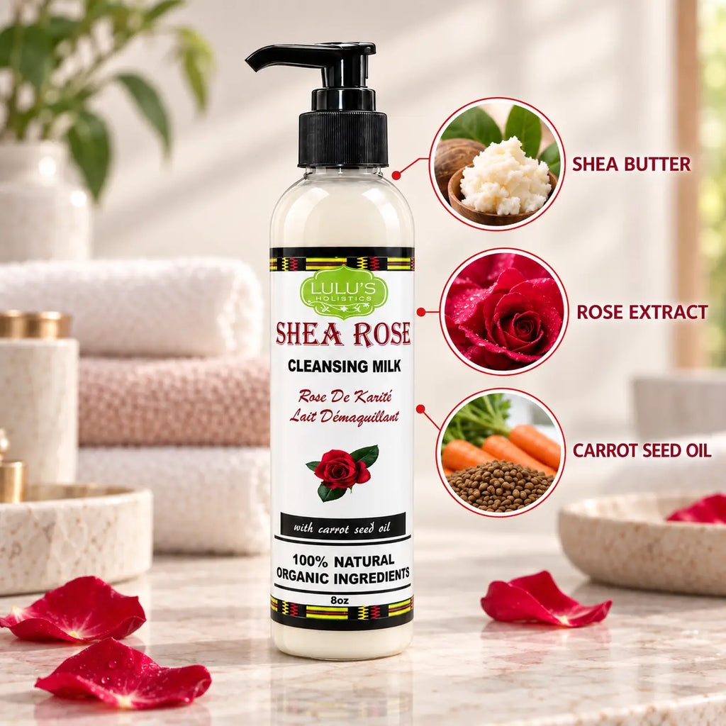 Shea-Rose Face Cleansing Milk – Gentle Hydrating Facial Cleanser